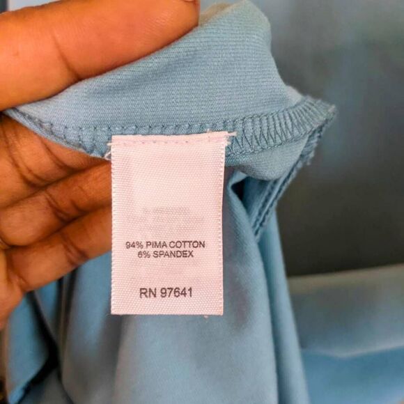 J.Jill Perfect Pima Dress Womens Size Small Blue Cotton Tunic Roll Sleeve Casual - Picture 8 of 10